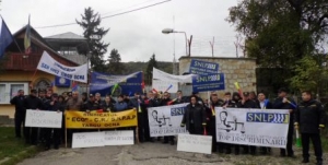 Protest la Spitalul penitenciar Târgu-Ocna